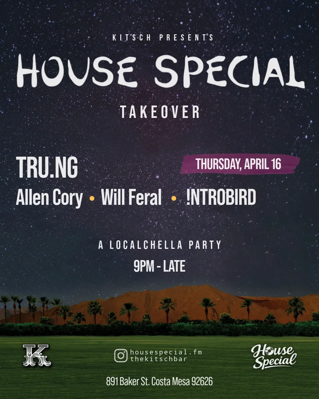 House Special Localchella flyer