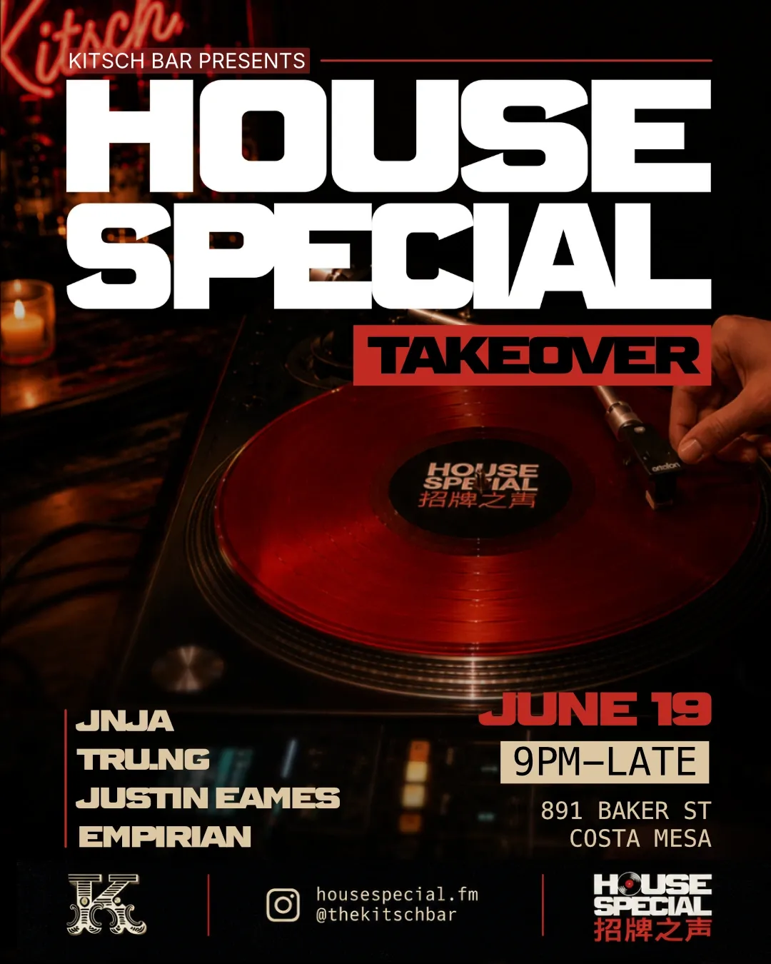 House Special Takeover flyer