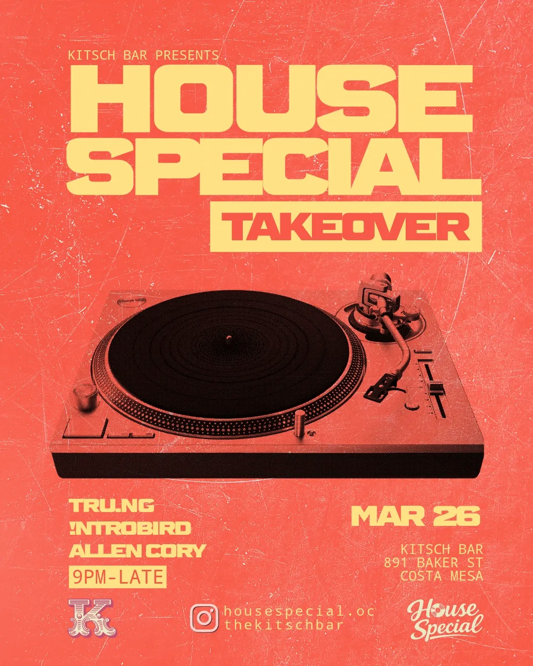 House Special Takeover flyer