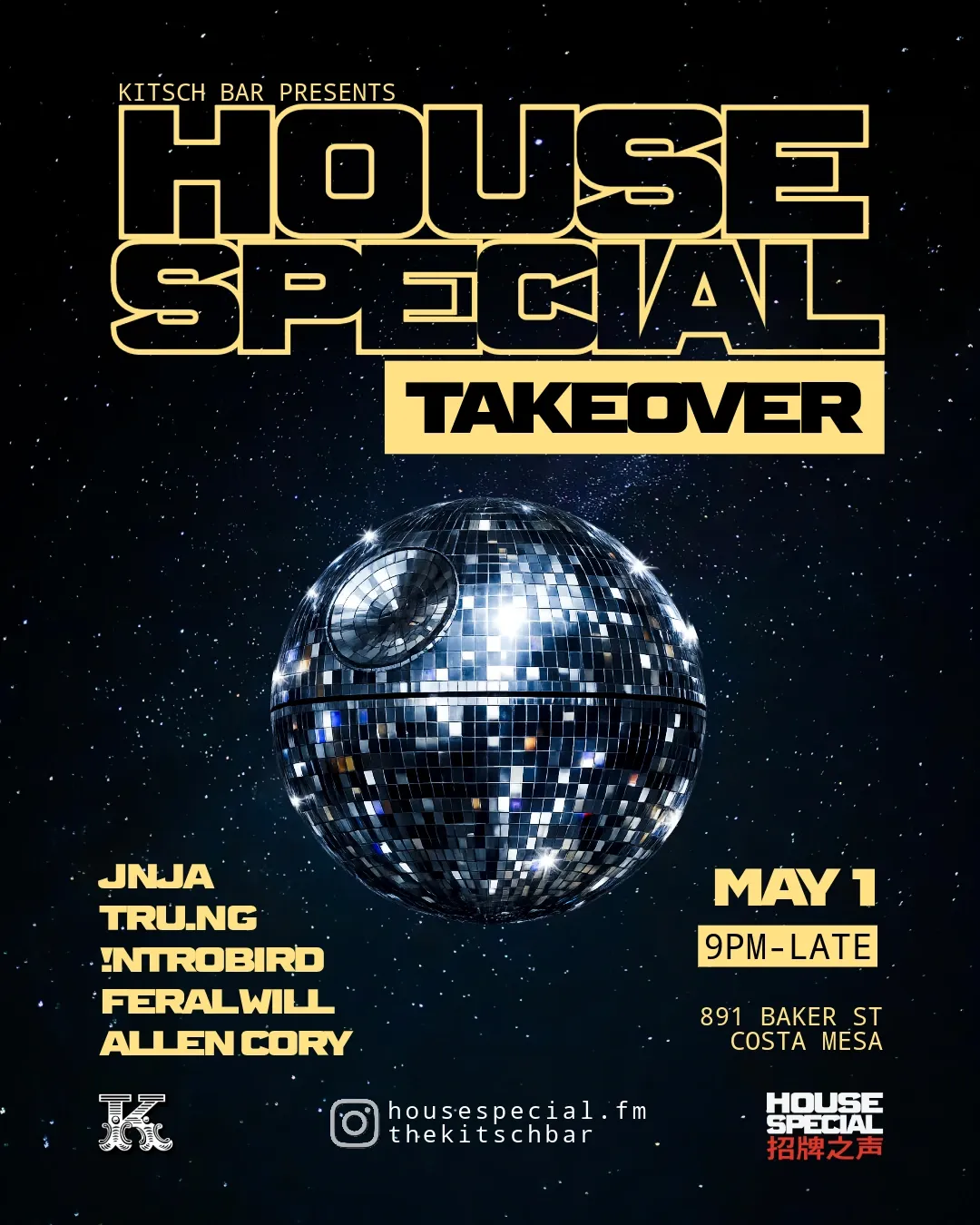 House Special Takeover flyer